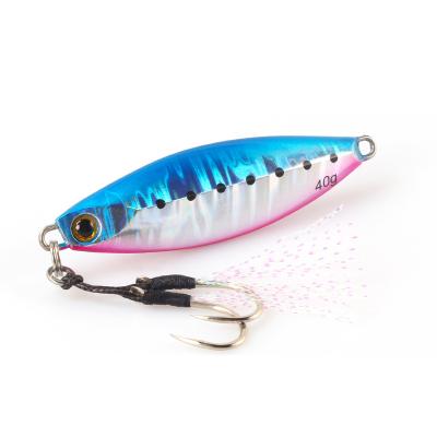 China Wholesale Lead Metal Jig 40g 60mm Saltwater Fishing Lures Slow Lure Building For Saltwater for sale