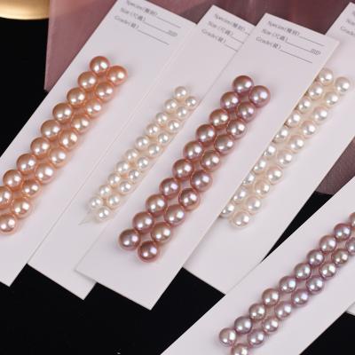 China Jewelry Making 5.5-12mm AAA Grade Button Constant Price Wholesale Natural Half Drilled Freshwater Cultured Pearl Loose Integrity Freshwater Pearl for sale