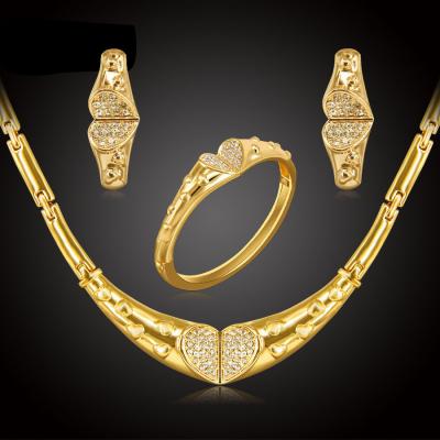 China High Quality Romantic 24k Gold Plating Jewelry Set for sale