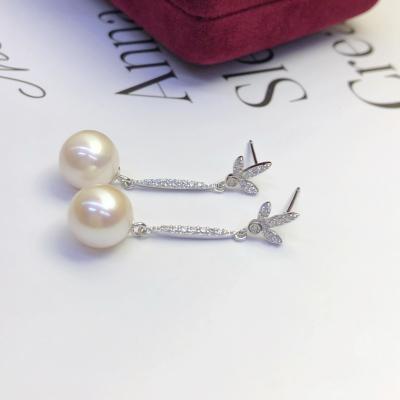 China Vintage fashion s925 women's natural pearl baroque irregular girls earrings 2021 sterling silver big big wholesale for sale