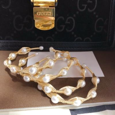 China FASHIONABLE Arrival Best Quality 14K Gold Plated Large Baroque Freshwater Pearl Braceleten Real Gold Filled Bracelet 14k Bangle Ball New for sale