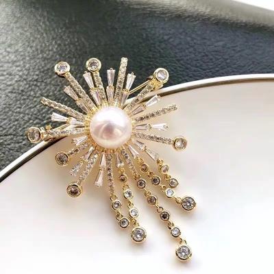 China Fashionable Brooch Pin Cardigan Shirt Shawl Pin Pin Badge Jewelry Accessories Professional Flower Pearl Cloth Ladies Brooch Jewelry Brooch for sale