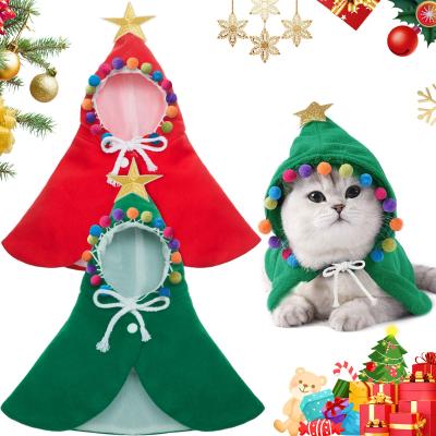 China Viable Pet Dress Clothes Cat Costume Winter Warm Soft Turned Halloween Funny Christmas Hooded Coat Pet Clothes For Cat Puppy for sale