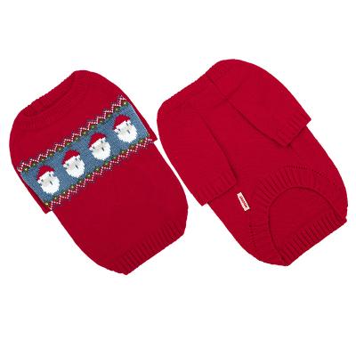 China Cute Warm Pet Cat Xmas Clothing Christmas Viable Puppy Sweater Dog Clothes Doggie Winter Knitwear Sweaters for sale