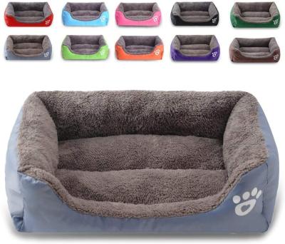 China Luxury Waterproof Dog Bed Rectangle Ultra Soft Pet Bed Washable XXL Large Dog Bed for sale