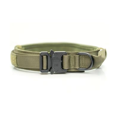 China Private label reflective high quality nylon tacical arrest dog adjustable pet collar for sale