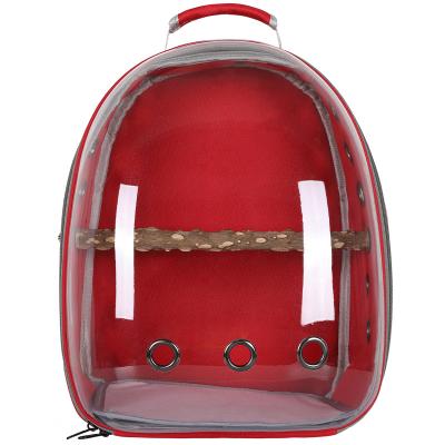 China Wholesale Fashion New Amazon Parrots Out Of Bag Space Porous Transparent Portable Pet Backpack for sale