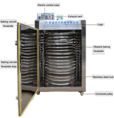 China Tea Drying Process Tray Drying Machine Tea Dryer Rotary Cabinet YX-6CHZ-10B for sale