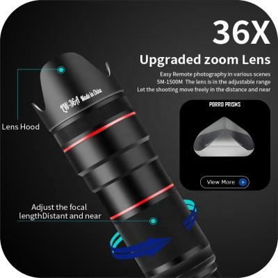 China The hottest item in the market with the best quality best-selling HD SLR 36X Camera Lens Optical Telescope Mobile Professional Telescope DIGITAL Lens for sale