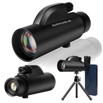 China Amazon Hot Sale 12x50 Portable Monocular 10x42 16x52 Telescope For Hunting Bird Watching for sale