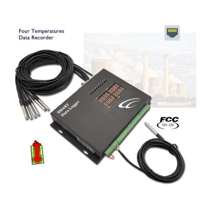 China Industrial Temperature Measuring 4-20ma Temperature Ethernet Multipoint Data Logger with Built-in Digital LED Display for sale