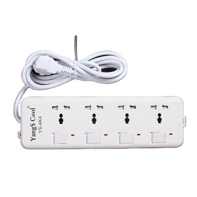 China High Quality Convenient Safety With Switch 110V-250V Power Extension Socket 1.8m Extension Cord With Independent Switch 4 Socket for sale