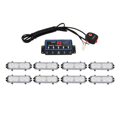 China PC Factory Price High Power LED Red Blue Emergency Strobe Police Led Grill Strobe Flashing Light for sale