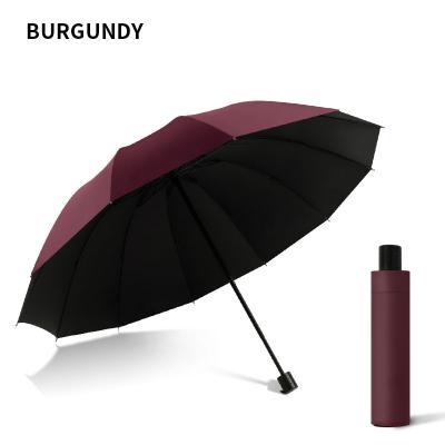 China Paraplui Payung Sombrillas Paraguas Black UV Coating Summer Folding Umbrella CLASSIC Open Manual Umbrella for sale