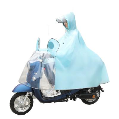 China 2022 New Fashion Horse Riding Raincape PVC Pure Color Durable Hooded Lightweight Simple Raincoat Adult Large Edge Safety for sale