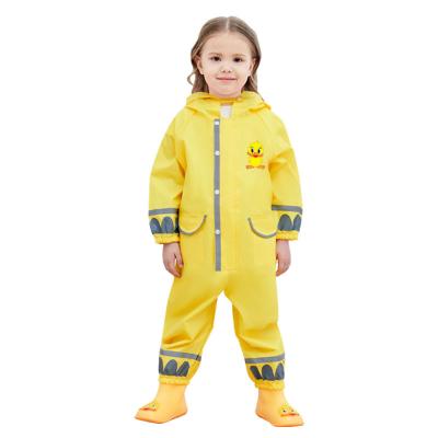 China Custom factory supply kids raincoat man women bag yellow black reflective eco-friendly pongee raincoat hooded direct for sale