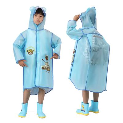 China 2022 Hot Sale Reusable EVA Fashion Cartoon Kids Raincoat Healthy Cute Children To Increase Travel Climbing Outdoors for sale