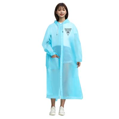 China 2022 Light Weight Fashion Factory Supply Hot Selling EVA Big Brim Adult Raincoat Waterproof Rain Wear Reusable Customized for sale