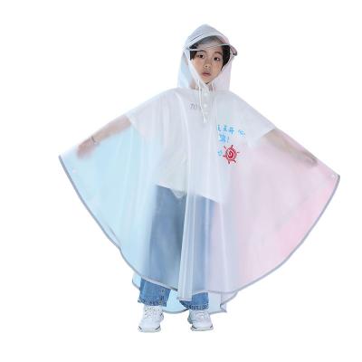 China Factory Supply Eco-friendly Popular Style Cartoon Baby TPU Raincoat Poncho Healthy Portable Lightweight Custom Kids for sale