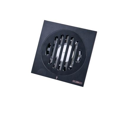 China Contemporary 4 Inch Black Brass Floor Drain Outdoor Fashion Floor Drain for sale