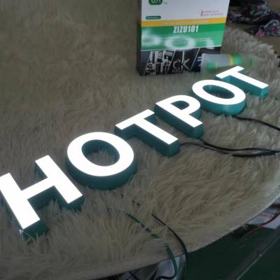 China Buildings Waterproof 3D Light Sign Outdoor Advertising LED Frontlit Acrylic Letter Sign For Company Logo for sale