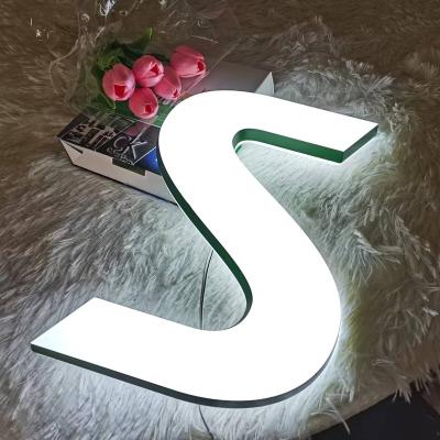 China Chinese Factory Professional Design 3D Lighting Logo Groove Logo Design LED Front And Back Light Signs Buildings Chinese Factory Design for sale