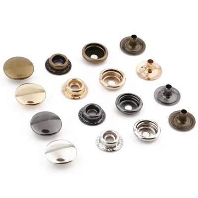 China Nickel-Free High Quality Metal Buttons Factory Customized Color Four Part Spring Metal Snap Button for Clothing for sale