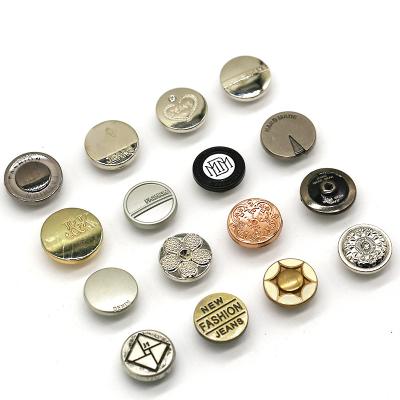 China Washable High Quality buttons Manufacturer custom jeans snap buttons Wholesale custom logo jeans metal button for jackets for sale