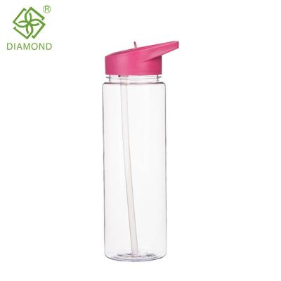 China Hot Selling 750ml Sustainable Portable Plastic Water Supplier Pink Bottle for sale