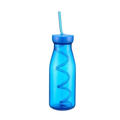 China Sustainable Cute Milk Box Shape 500ml Eco - Friendly Plastic Juice Water Bottle for sale