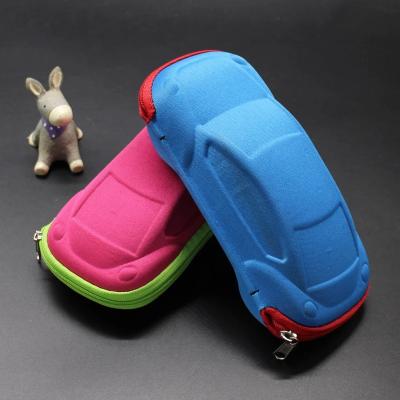 China Wholesale Fashion Cute Children's Portable EVA Sunglasses Glasses Covered Car Shaped Glass Case For Kids for sale