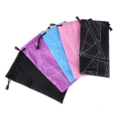 China Fashion Wholesale Hot Selling Cheap Microfiber Microfiber Glasses Bag Logo Colorful Sunglasses Pouch Custom Made for sale