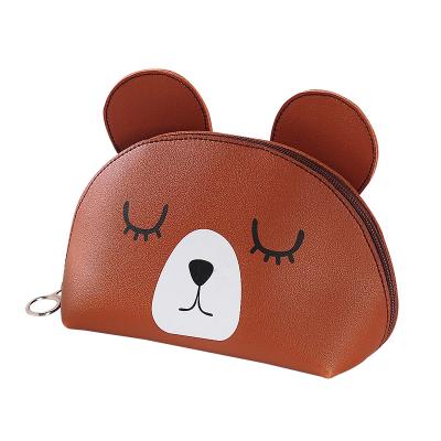 China Fashion JP and stor of large capacity women's portable girl's portable girl's Korean wind cartoon makeup bag central institute of statistics PU cartoon heart storage bag wash bag for sale