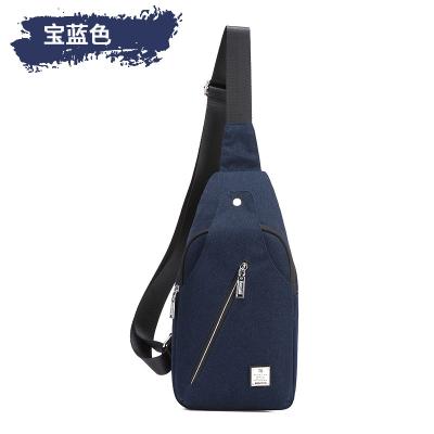 China New Oxford Cloth Style Men's Chest Bag Fashion Korean One-Shoulder Messenger Bag Casual Oxford Cloth Waist Bag PU for sale