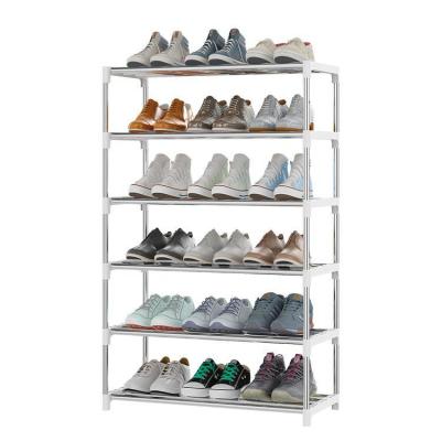 China Multi-Layer Thickened Economic Single Convertible Shoe Cabinet Steel Pipe Set Household Student Dormitory Storage Shoe Rack for sale