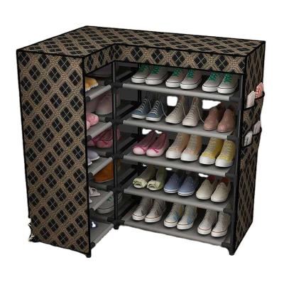 China 2021 High Quality Convertible Shoe Store Over Door Rack Smart Shoe Shelf Rack For Home Closet Metal Customized Salon Shoe Racks for sale