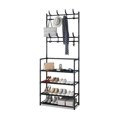 China Convertible 2021 Popular New Design Multifunctional Shoe Rack With Changing Tool Hanger Shoe Cabinet Built-in Locker for sale