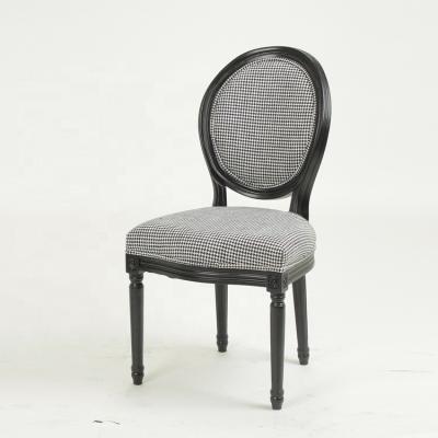 China French Style Rustic Home Furniture Round Dining Fabric Back Chair/Wood Chair Side Chair (CH-211-1) for sale