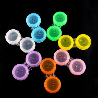 China Ashion Eco Friendly Custom Soft Case Colorful Contact Lens Case Contact Lens Cases For Women Girls for sale