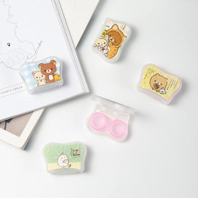 China Beautiful High Quality Eco-friendly Contact Lens Container Travel Kit Contact Lenses Case With Mirror for sale