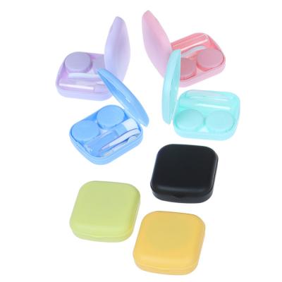 China Customized Plastic Contact Lens Boxes With White Certification Contact Lens Case Tweezers Storage Case for sale