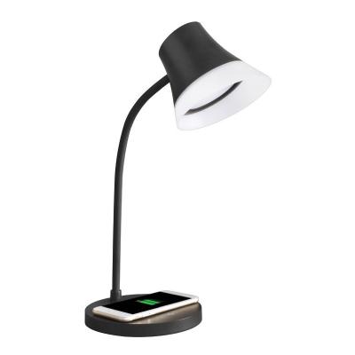 China Custom Rechargeable Iron Desk Lamp Led Desk Lamp With Wireless Charger Usb Charging for sale