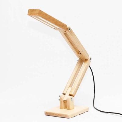 China Custom Wooden Desk Lamp Wooden Adjustable Led Desk Lamp for sale