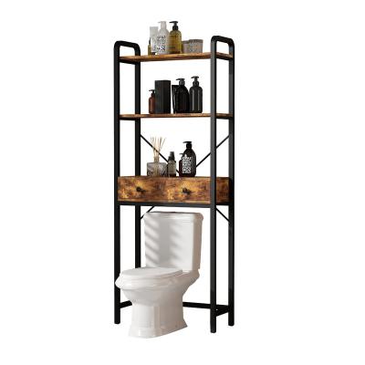 China Modern FSB Over - The Toilet Storage Rack 3-Tier Bathroom Organizer Three Shelf Two Drawer Over The Toilet Space Saver Freestanding Toilet for sale