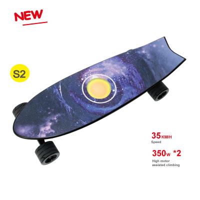 China DIY OEM Remote Longboard Unisex Four Wheel e Motor Power 350w Boosted Electric Skateboard Longboard e Electric Skateboard for sale