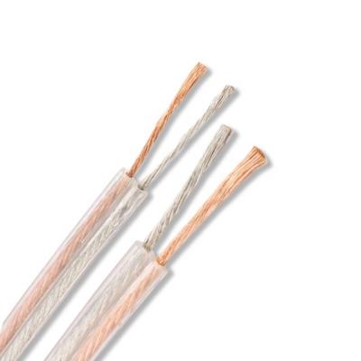 China Factory Price 26 Gauge Audio Cable AV Cable Transparent PVC Wire Speaker For Audio System Connection Audio Cable Speaker Cable for sale