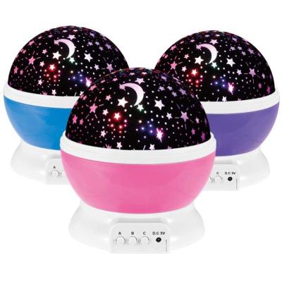 China Modern Galaxy Light Projector Starry Sky Rotating Colorful LED Night Light Bedroom Star Moon Light Kids Gift Lamp for sale