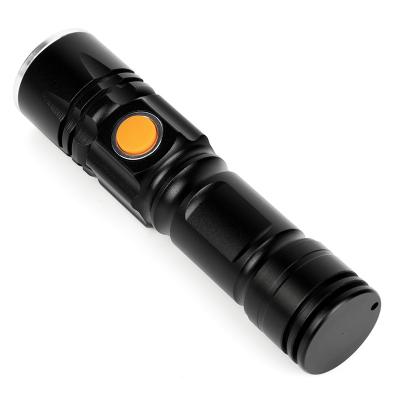 China Emergency Manufacturers Wholesale T6 Aluminum Led Strong Light Torch USB Rechargeable Mini Portable Zoom Flashlights for sale