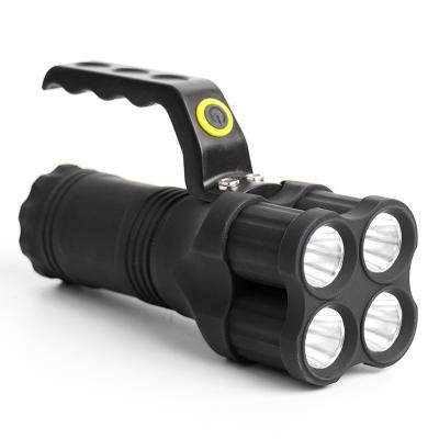 China - Strong - Weak Instant Portable Outdoor Flashlight Models 3AA 4 LED Battery Powered Portable Flashlight Lantern for sale