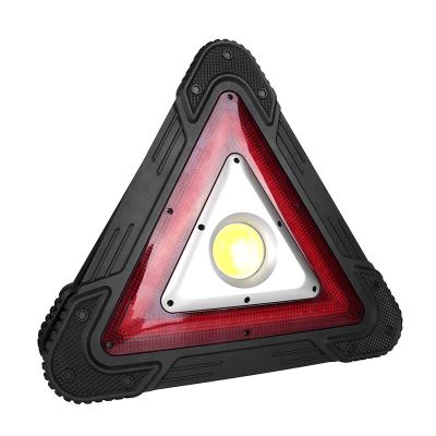 China Multifunctional super bright portable USB rechargeable triangle emergency warning light work light with hook HG-WL068L for sale